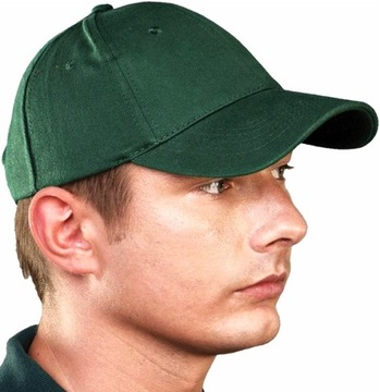 Шляпа бейсболка весь зеленый хлопок