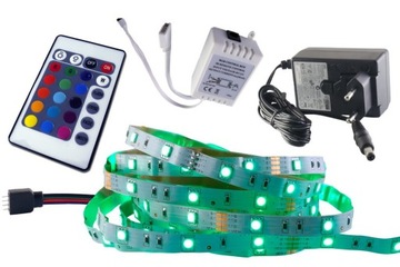 Комплект SMD RGB 5050 світлодіодна стрічка контролер пульт дистанційного керування 2 м