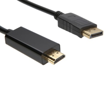 Kabel DISPLAY PORT do HDMI 1,8M DP DisplayPort 24H