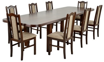 8 стільців + великий стіл 100x200 / 300 Ada-меблі !