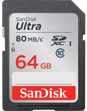 Карта памяти (SDXC) 64GB SanDisk Ultra 80 MB/s U