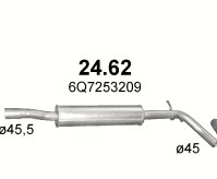 SCHALLDÄMPFER ZENTRAL SKODA ROOMSRER 24.62
