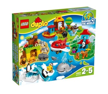 klocki LEGO Duplo 10805 Dookoła świata Zwierzęta Zoo Wieloryb Samolot