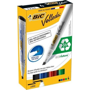 Marker suchościeralny różne kolory BIC 4 szt.