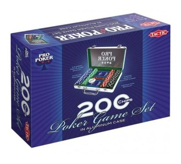 Tactic Pro Poker 200 żetonów w aluminiowej walizce