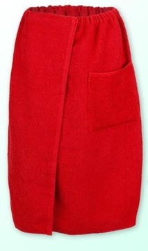 SAUNA RĘCZNIK KILT DAMSKI CZERWONY 70*140BAWEŁNA
