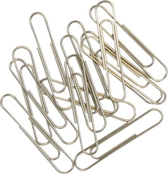 Скрепки канцелярские круглые 28 мм для бумаги, серебро Гранд, 100 шт.