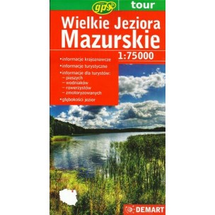 Wielkie Jeziora Mazurskie -mapa 1:75 000 Demart