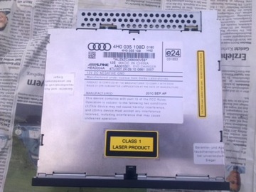 AUDI A6 C7 A7 A8 Zmieniarka DVD ALPINE 4H0035108D