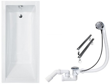 WANNA MODERN BESCO PROSTOKĄTNA 180x80 + SYFON NOGI