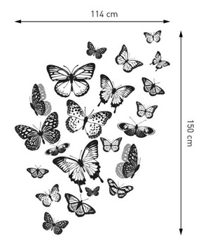 Наклейка на стену БАБОЧКИ! Большой выбор! 150х114 см