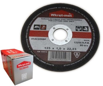 125 x 1,0 TARCZA DO METALU INOX PROFESJONALNA