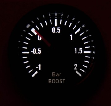 Zegar wskaźnik ciśnienia doładowania turbiny boost 2b VDO style