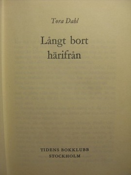 LANGT BORT HARIFRAN TORA DAHL SZWECJA 1963