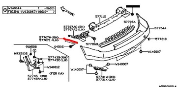 SUBARU TRIBECA 05-08 VÝZTUHA ÚCHYT DRŽÁK NÁRAZNÍKU