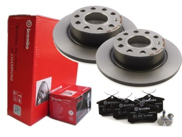 TARCZE + KLOCKI BREMBO TYŁ AUDI A3 8P1 SEAT ALTEA