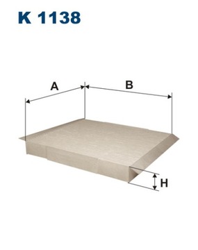 FILTR KABINA FILTRON K1138 OPEL MERIVA