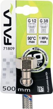 ШЛАНГ В ОПЛЕТКЕ ДЛЯ ВОДЫ В/М 1/2` 3/8` 500ММ