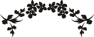 Naklejka na ścianę motyl kwiaty dekor Ornament 125