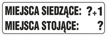 Наклейка MSE01a - количество мест в автобусе 10х30 см.