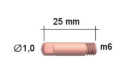 Końcówka dysza prądowa MB15 TW15 1,0mm M6