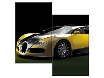 Obraz na płótnie Żółte Bugatti Veyron 60x60