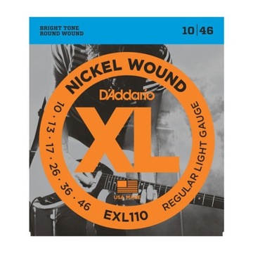 D'Addario EXL110 10-46 электрических струн + 5 медиаторов