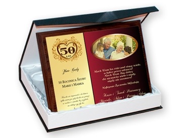 PREZENT ROCZNICA ŚLUBU JUBILEUSZ 10 25 45 60 +ETUI