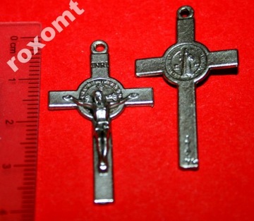 Крест-четки, медальон Святого. Бенедикт серебро