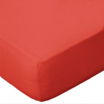 Prześcieradło JERSEY dżersej 140x200 wz. koralowy