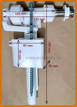 НАПОЛНИТЕЛЬНЫЙ КЛАПАН ДЛЯ УНИТАЗА 3/8 Cersanit КОЛЕСО Roca SIAMP