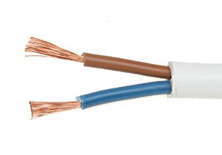 KABEL PRZEWÓD OMYp 2x1 300/300V PŁASKI 3m
