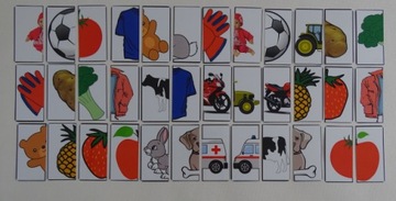 PUZZLE 2 DWU ELEMENTOWE dla dzieci laminowane