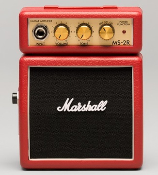 Гитарный усилитель Marshall MS-2R MicroAmp Red Mini мощностью 1 Вт