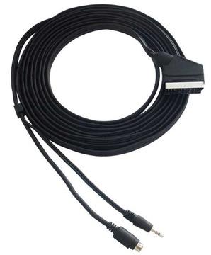 Kabel Przewód EURO SCART - Jack 3.5 SVIDEO 10m