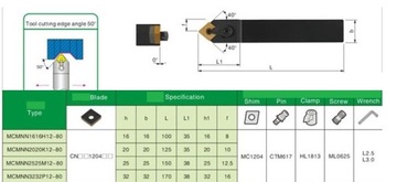 СКЛАДНОЙ ПОВОРОТНЫЙ НОЖ MCMNN 2525 на CNMG1204