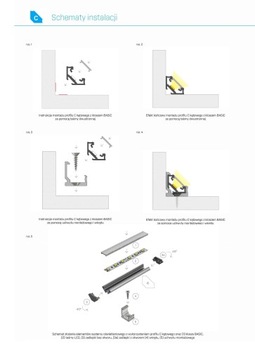 фото ориг. №3, Profile to plume led backlight phosphors aluminum angular type c 1 m black