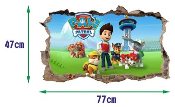 Наклейка на стену с плакатом PAW PATROL 3D XL