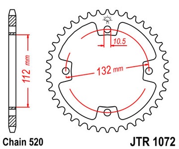 ЗАДНЯЯ ЗВЕЗДОЧКА 36z ATV QUAD TGB BLADE TARGET 250 325