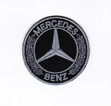 VAR Naszywki MERCEDES 5,5 CM czarno- śr. szary 2