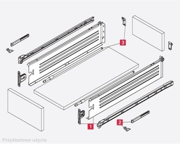 Боковины металлические METALBOX для ящика WHITE 500/150
