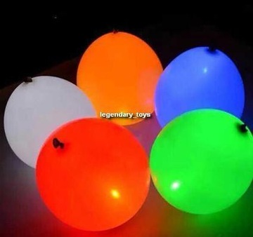 KOLOROWE ŚWIECĄCE BALONY LED 5x BALON URODZINY HIT