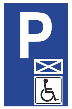 tabliczka znak parking P18 koperta inwalida 30x45