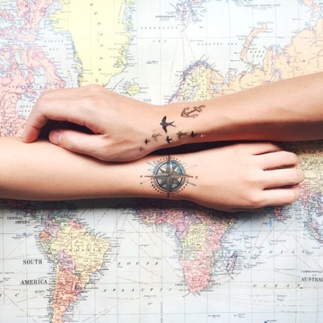 Тату на руке, предплечье, морском стиле Paperself