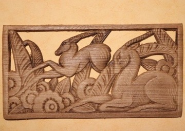 Dekor 21x11cm, ANTYLOPA aplikacja,sztukateria-D140