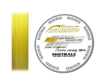 PLECIONKA MISTRALL SHIRO 0,15 mm / 200m ŻÓŁTA FLUO