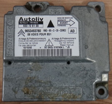 CITROEN C4 05 SENSOR AIRBAG VZDUCHOVÝCH