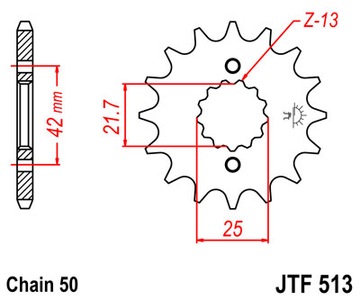 Комплект привода ЦЕПЬ ПРИВОДНОЙ ЗВЕЗДОЧКИ СДЕЛАЛА JT YAMAHA FZS FAZER 600 X-Ring!