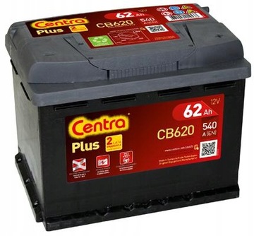 Аккумулятор Centra Plus CB620 62 Ач 540 А P+