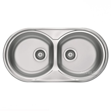 Zlewozmywak dwukomorowy Alveus Form stal Inox